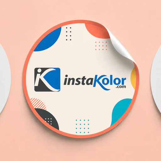 Round sticker preview